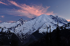 Sunset at Sunrise, Mount Rainier National Park